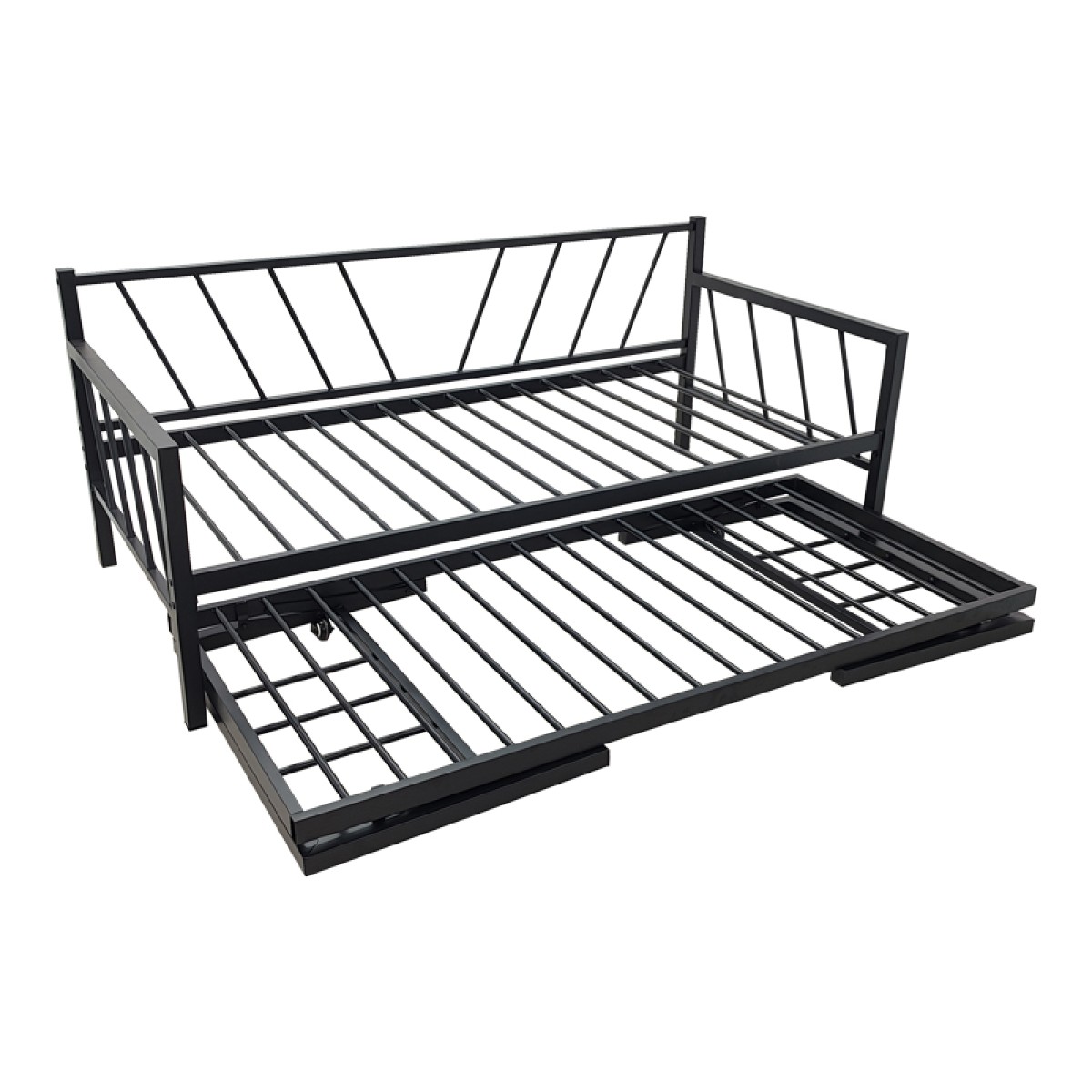 Κρεβάτι-Καναπές Remmie pakoworld μέταλλο μαύρο 90x190εκ