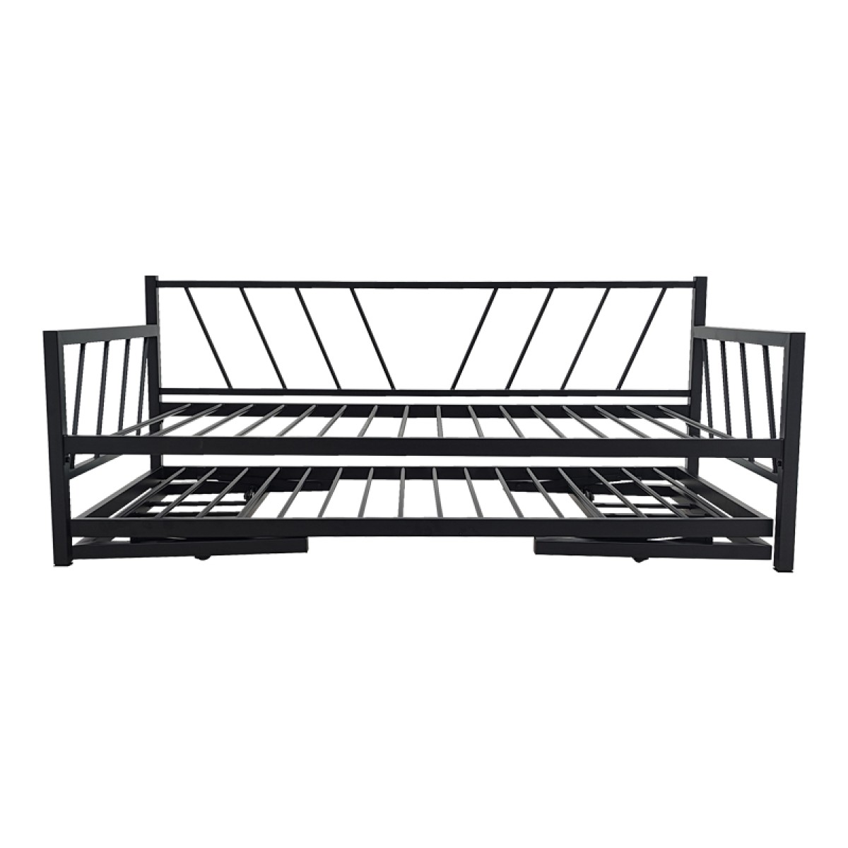 Κρεβάτι-Καναπές Remmie pakoworld μέταλλο μαύρο 90x190εκ