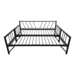 Κρεβάτι-Καναπές Remmie pakoworld μέταλλο μαύρο 90x190εκ