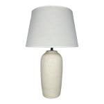 Επιτραπέζιο φωτιστικό Barout Inart Ε27 κεραμικό σε μπεζ απόχρωση Φ40x62εκ