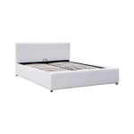 Κρεβάτι Dellia pakoworld με αποθηκευτικό χώρο pu λευκό 120x200εκ