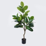 Διακοσμητικό φυτό σε γλάστρα Ficus Lyrata Inart πράσινο Φ70x130εκ
