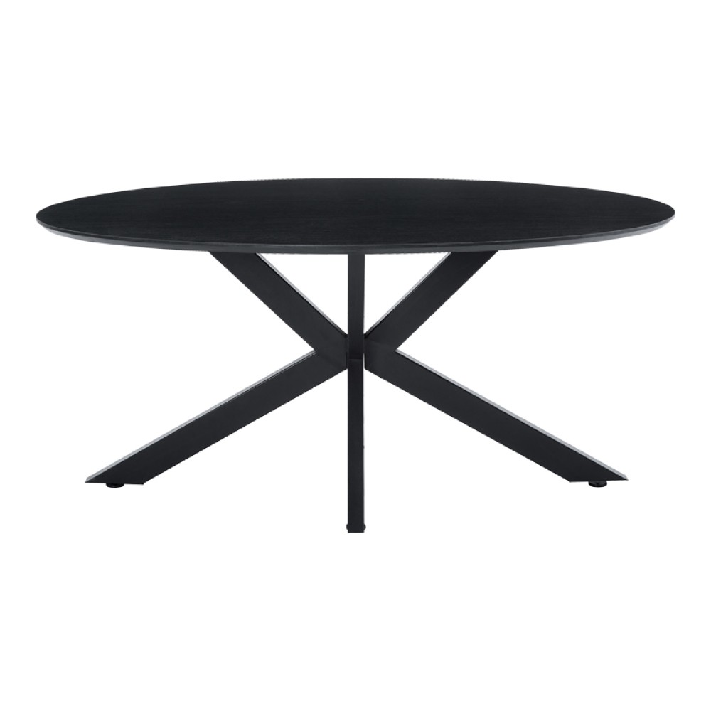 Τραπέζι Makrey pakoworld μαύρο mdf- μεταλλικά πόδια 160x90x75εκ
