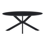 Τραπέζι Makrey pakoworld μαύρο mdf- μεταλλικά πόδια 160x90x75εκ