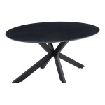 Τραπέζι Makrey pakoworld μαύρο mdf- μεταλλικά πόδια 160x90x75εκ