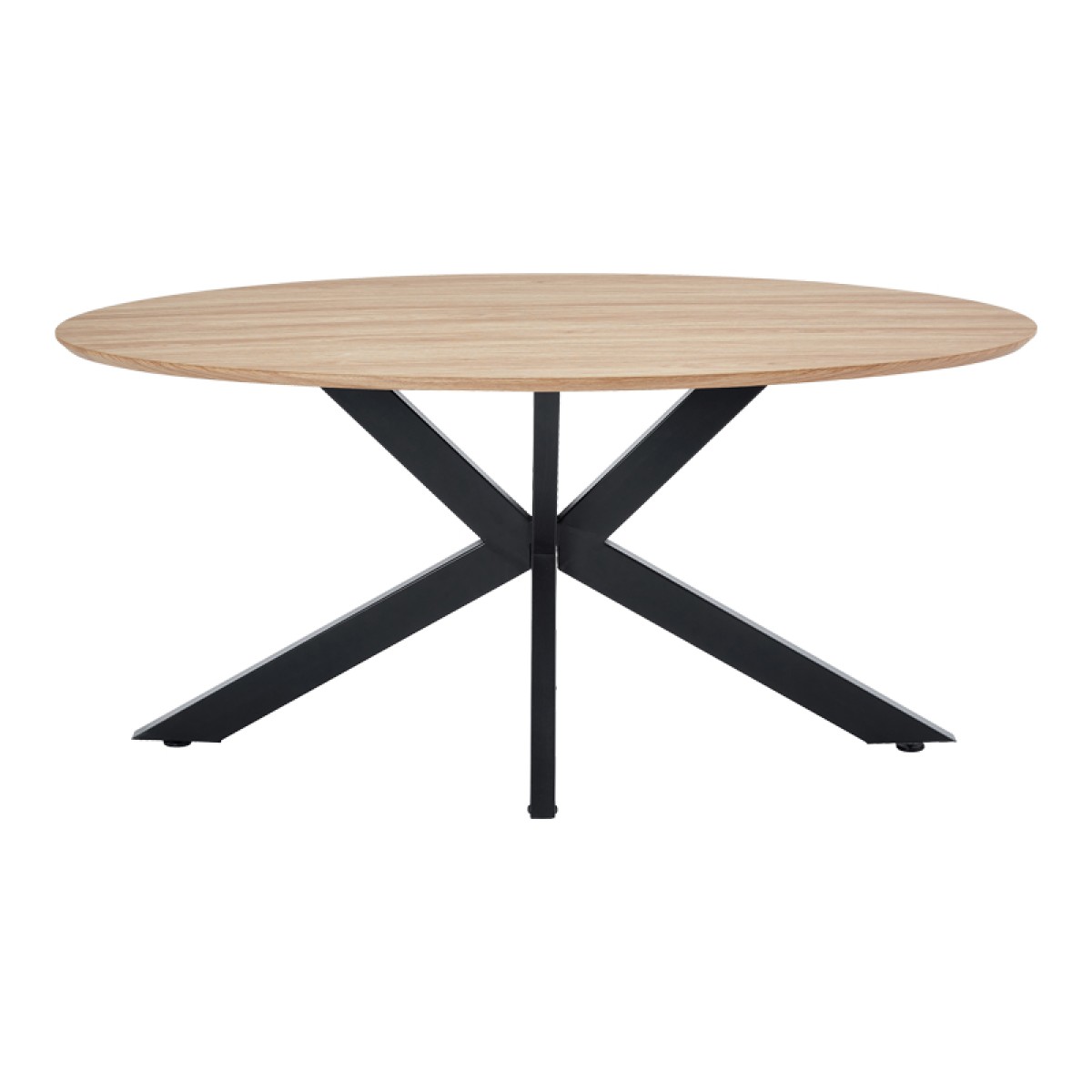 Τραπέζι Makrey pakoworld sonoma mdf- μαύρα μεταλλικά πόδια 160x90x75εκ