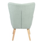 Πολυθρόνα-μπερζέρα Gerlina pakoworld μέντα ύφασμα με πόδι σε φυσική απόχρωση 71x64x94εκ