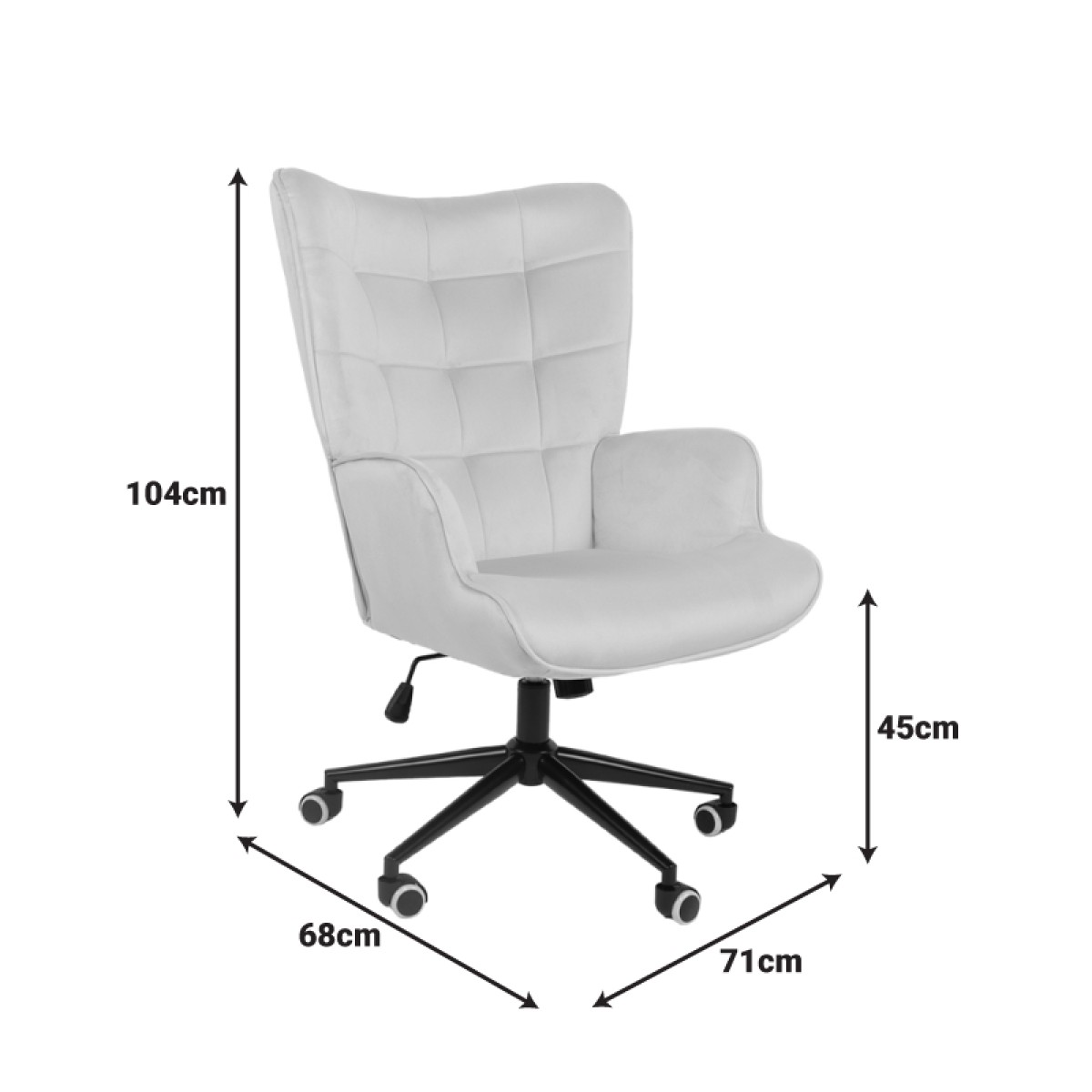 Καρέκλα γραφείου διευθυντή Lobima pakoworld περιστρεφόμενη σάπιο μήλο βελούδο 68x71x105-112εκ