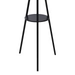 Καλόγερος Denner pakoworld μέταλλο σε μαύρη απόχρωση 48.5x48.5x180εκ