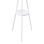 Καλόγερος Denner pakoworld μέταλλο σε λευκή απόχρωση 48.5x48.5x180εκ