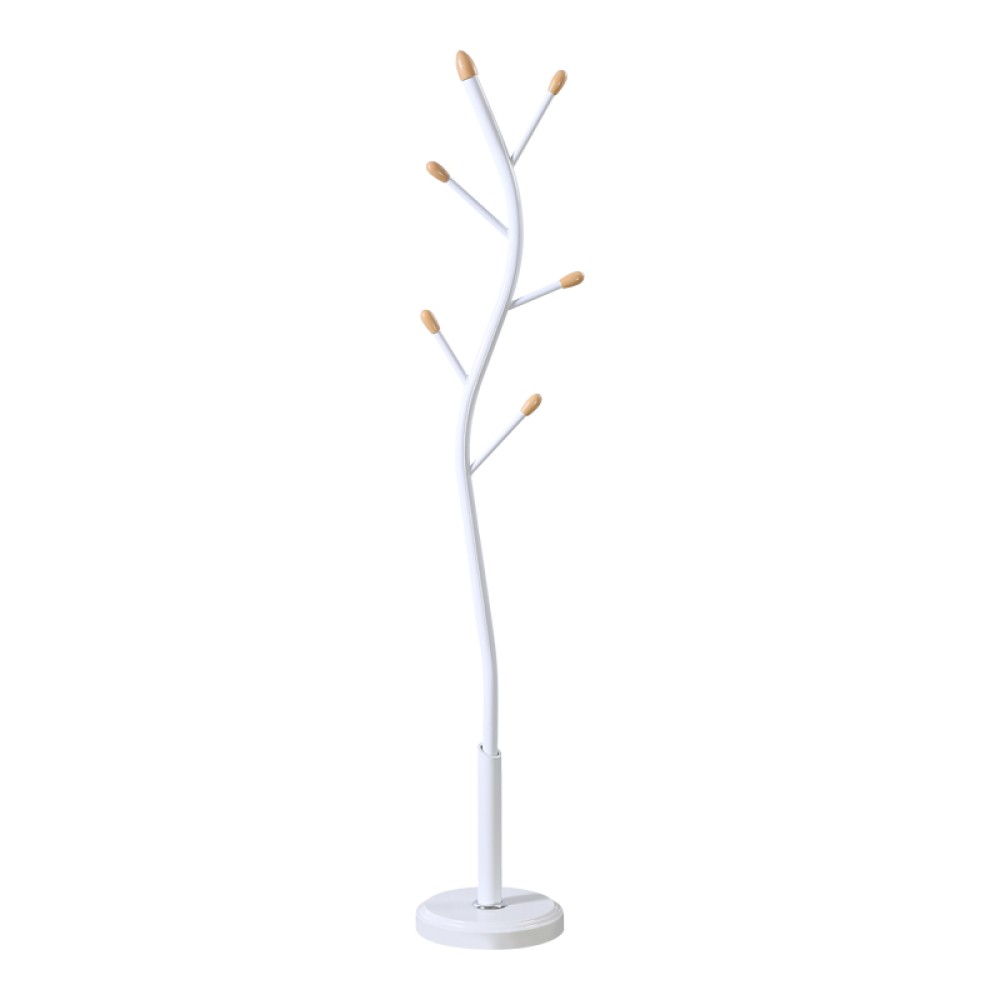 Καλόγερος Portu pakoworld μέταλλο σε λευκή-φυσική απόχρωση Φ30x170εκ