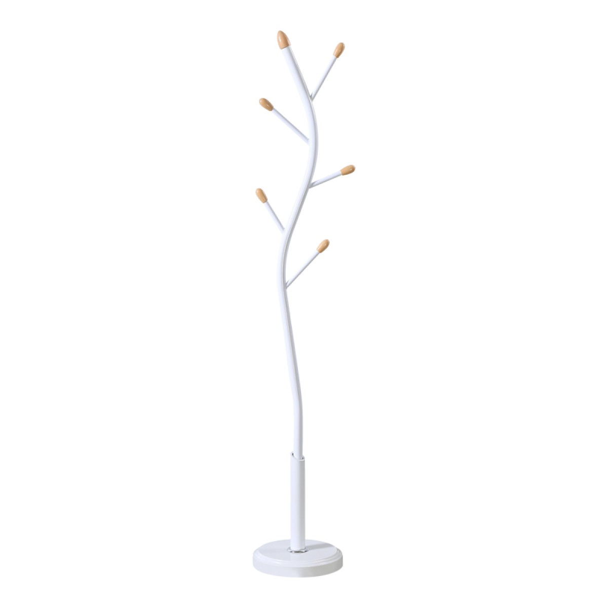 Καλόγερος Portu pakoworld μέταλλο σε λευκή-φυσική απόχρωση Φ30x170εκ