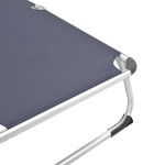 Ξαπλώστρα παραλίας Fevepe pakoworld βαρέως τύπου αλουμίνιο-textilene σε ανθρακί απόχρωση 58.5x185x29.5εκ