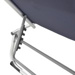 Ξαπλώστρα παραλίας Fevepe pakoworld βαρέως τύπου αλουμίνιο-textilene σε ανθρακί απόχρωση 58.5x185x29.5εκ