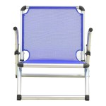 Καρεκλάκι παραλίας Plazo pakoworld αλουμίνιο-textilene σε μπλε απόχρωση 55x70x59εκ