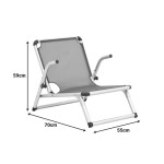 Καρεκλάκι παραλίας Plazo pakoworld αλουμίνιο-textilene σε μπλε απόχρωση 55x70x59εκ