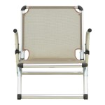 Καρεκλάκι παραλίας Plazo pakoworld αλουμίνιο-textilene σε σαμπανί 55x70x59εκ