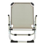 Καρεκλάκι παραλίας Playa pakoworld βαρέως τύπου με ψηλή πλάτη αλουμίνιο-textilene σε σαμπανί 54x72x63εκ