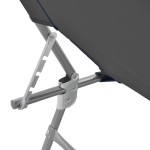 Ξαπλώστρα παραλίας Pasein pakoworld μέταλλο-textilene σε ανθρακί απόχρωση 55x185x24εκ