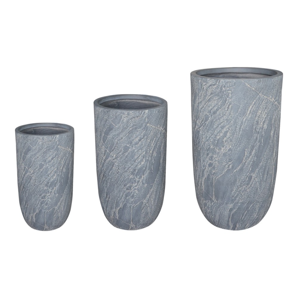 Κασπώ Anteria pakoworld σετ 3τεμ κεραμικό σε γκρι-μπεζ απόχρωση