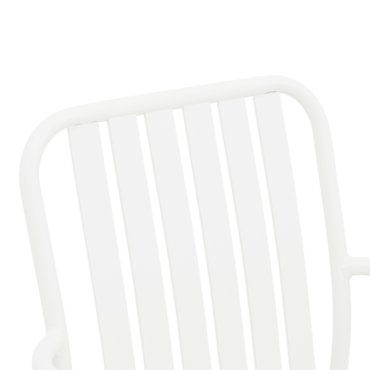 Πολυθρόνα Vista pakoworld στοιβαζόμενη αλουμίνιο σε λευκή απόχρωση 62x60x84εκ