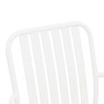 Πολυθρόνα Vista pakoworld στοιβαζόμενη αλουμίνιο σε λευκή απόχρωση 62x60x84εκ