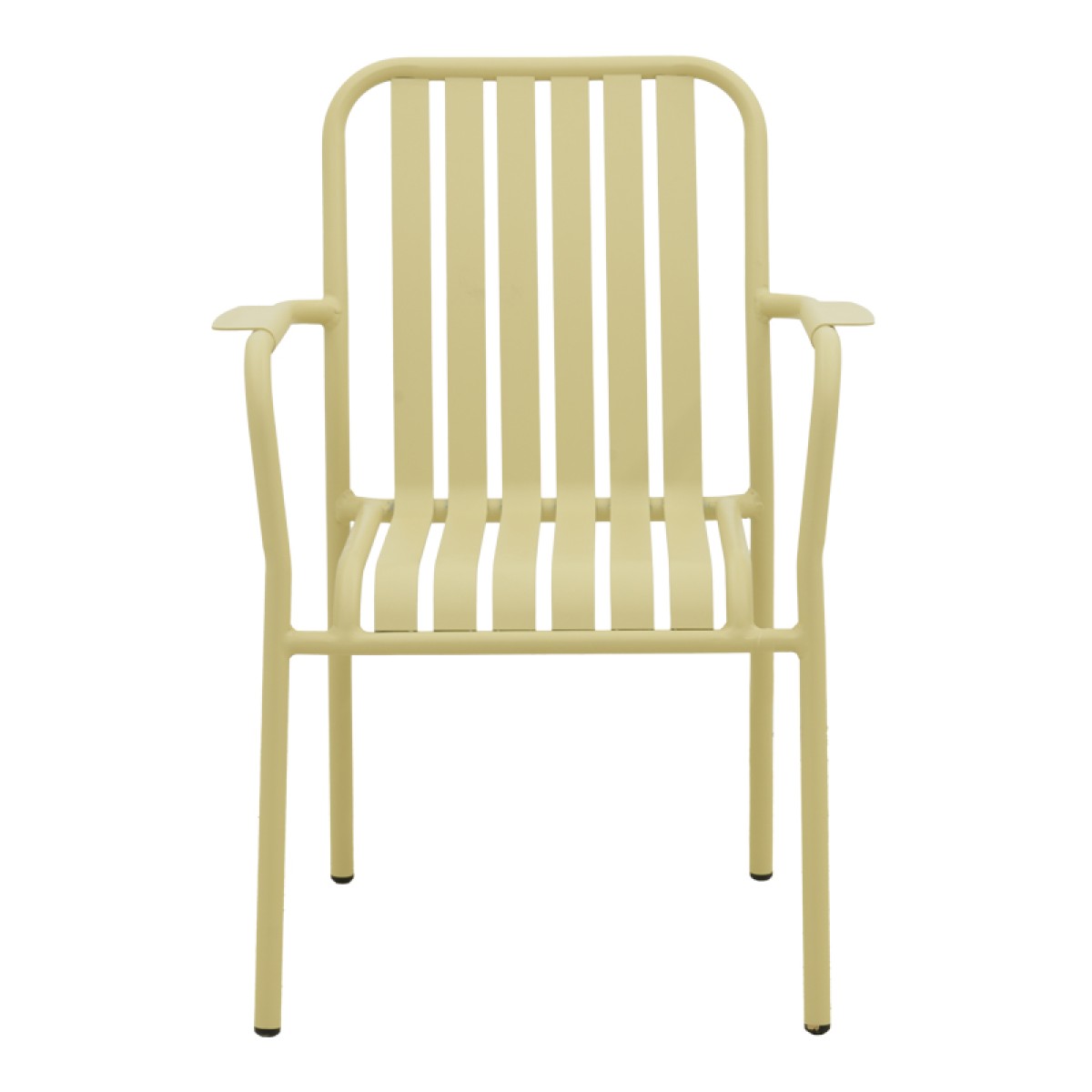 Πολυθρόνα Vista pakoworld στοιβαζόμενη αλουμίνιο σε μπεζ απόχρωση 62x60x84εκ