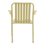 Πολυθρόνα Vista pakoworld στοιβαζόμενη αλουμίνιο σε μπεζ απόχρωση 62x60x84εκ