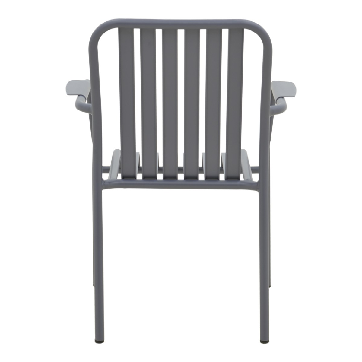 Πολυθρόνα Vista pakoworld στοιβαζόμενη αλουμίνιο σε ανθρακί απόχρωση 62x60x84εκ