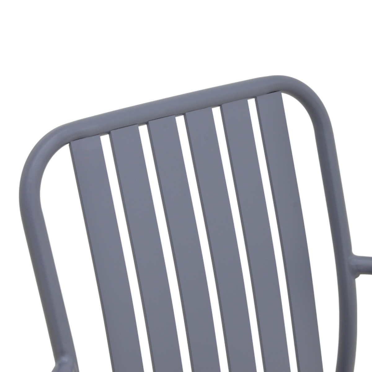 Πολυθρόνα Vista pakoworld στοιβαζόμενη αλουμίνιο σε ανθρακί απόχρωση 62x60x84εκ