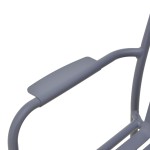 Πολυθρόνα Vista pakoworld στοιβαζόμενη αλουμίνιο σε ανθρακί απόχρωση 62x60x84εκ