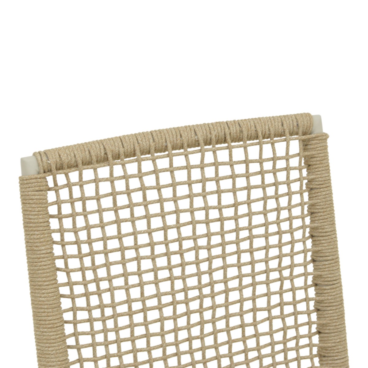 Πολυθρόνα Weave pakoworld στοιβαζόμενη αλουμίνιο σε ανθρακί -pe σχοινί σε φυσική απόχρωση 57x63x86εκ