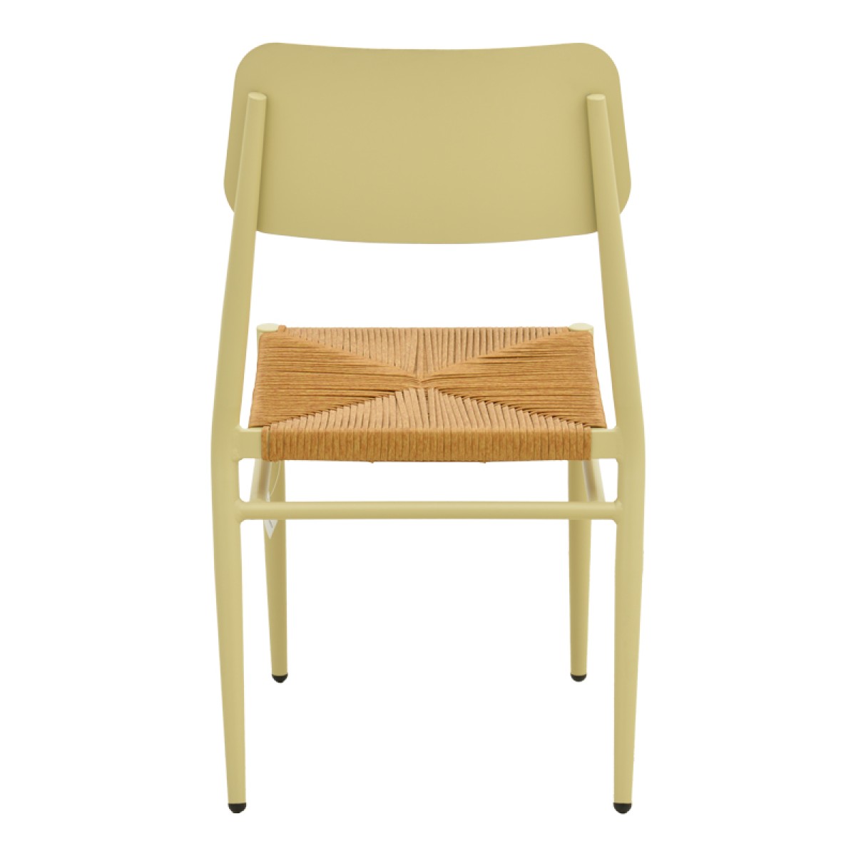 Καρέκλα Giardino pakoworld στοιβαζόμενη αλουμίνιο σε μπεζ -pe rattan σε φυσική απόχρωση 45x56x82εκ