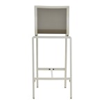 Σκαμπό μπαρ Melina pakoworld στοιβαζόμενη αλουμίνιο σε λευκή- textline σε γκρι απόχρωση 45x49x115εκ