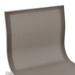 Σκαμπό μπαρ Melina pakoworld στοιβαζόμενη αλουμίνιο σε λευκή- textline σε γκρι απόχρωση 45x49x115εκ