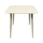 Τραπέζι Vista pakoworld αλουμίνιο σε σαμπανί απόχρωση 80x80x72εκ