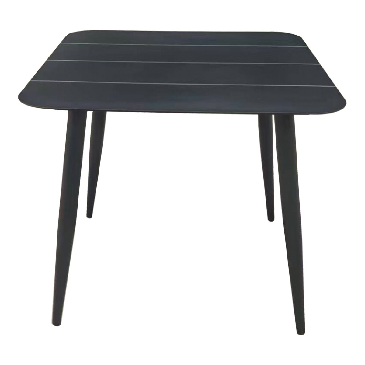 Τραπέζι Vista pakoworld αλουμίνιο σε μαύρη απόχρωση 80x80x72εκ