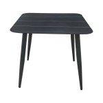 Τραπέζι Vista pakoworld αλουμίνιο σε ανθρακί απόχρωση 80x80x72εκ