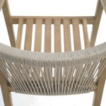 Πολυθρόνα Malibu II pakoworld μασίφ ξύλο ακακίας-ύφασμα σε φυσική-μπεζ απόχρωση 58x63x74εκ