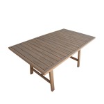 Τραπέζι Malibu pakoworld μασίφ ξύλο ακακίας σε φυσική απόχρωση 180x90x75εκ