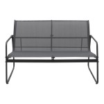 Σαλόνι εξωτερικού χώρου Veranda textilene-μέταλλο σε ανθρακί απόχρωση