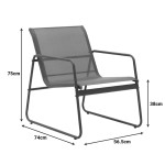 Σαλόνι εξωτερικού χώρου Veranda textilene-μέταλλο σε cappuccino απόχρωση