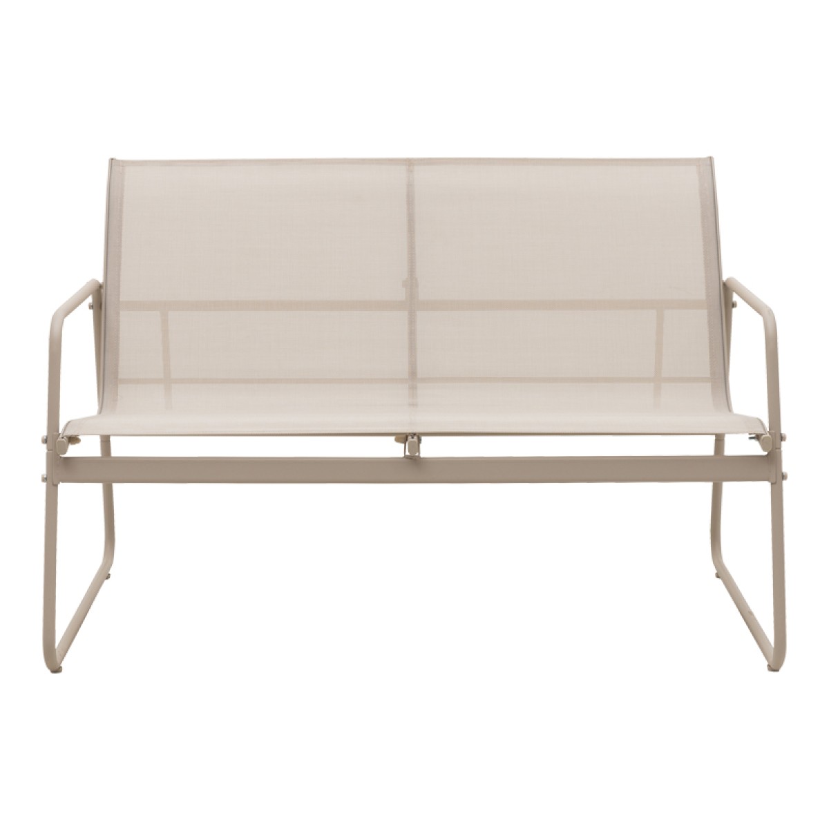 Σαλόνι εξωτερικού χώρου Veranda textilene-μέταλλο σε cappuccino απόχρωση