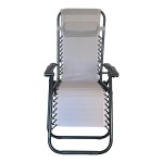 Πολυθρόνα πτυσσόμενη Mirka pakoworld textilene-μέταλλο σε ανθρακί-μαύρη απόχρωση 65x165x110εκ