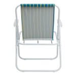 Καρεκλάκι παραλίας-camping Jette pakoworld πράσινο με κίτρινο ύφασμα-λευκό μέταλλο 53x56x73εκ