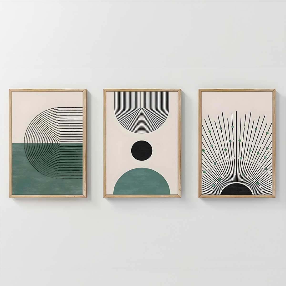 Πίνακας Kertia pakoworld τρίπτυχος με ψηφιακή εκτύπωση και πλαίσιο 33x1.5x48εκ