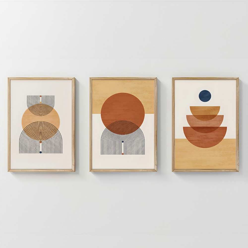 Πίνακας Mireta pakoworld τρίπτυχος με ψηφιακή εκτύπωση και πλαίσιο 33x1.5x48εκ