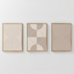 Πίνακας Zenzia pakoworld τρίπτυχος με ψηφιακή εκτύπωση και πλαίσιο 33x1.5x48εκ