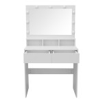 Τουαλέτα κρεβατοκάμαρας Vanity pakoworld με led λευκό 80x40x140εκ