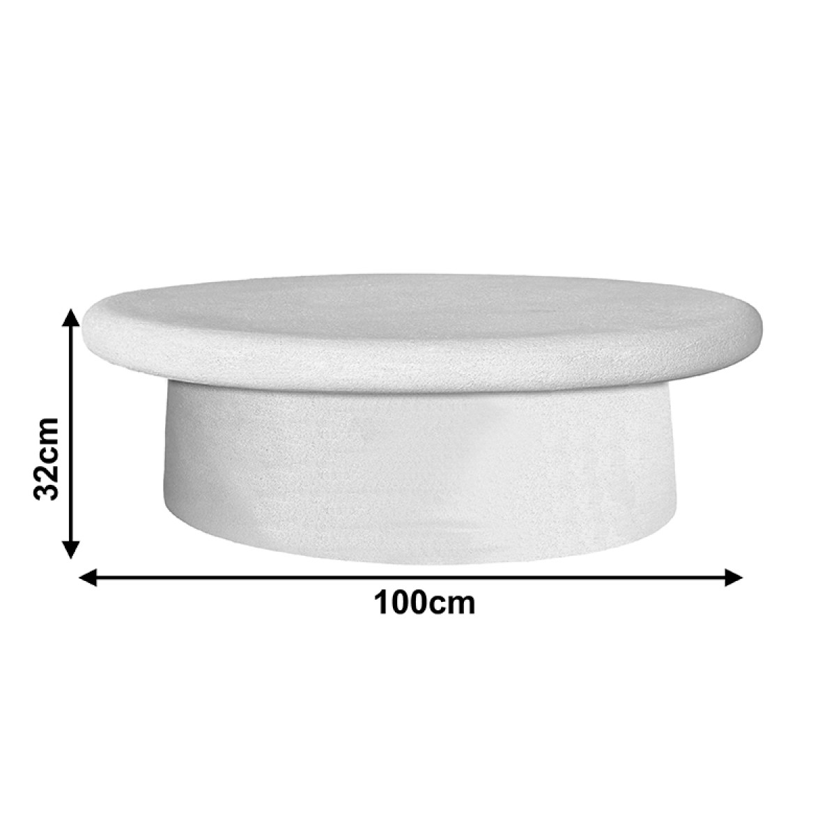Τραπέζι σαλονιού Herona pakoworld mdf λευκό 100x60x32εκ